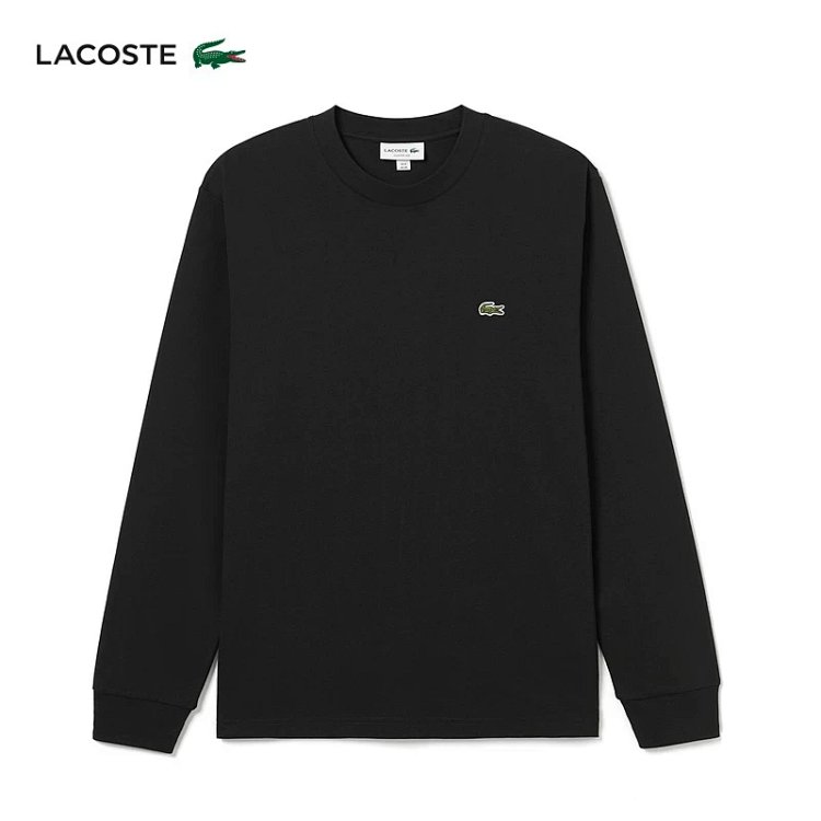 LACOSTE French Crocodile Men's Pure Cotton Round Neck Long Sleeved T-shirt TH7307