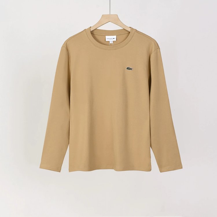 LACOSTE French Crocodile Men's Pure Cotton Round Neck Long Sleeved T-shirt TH7307