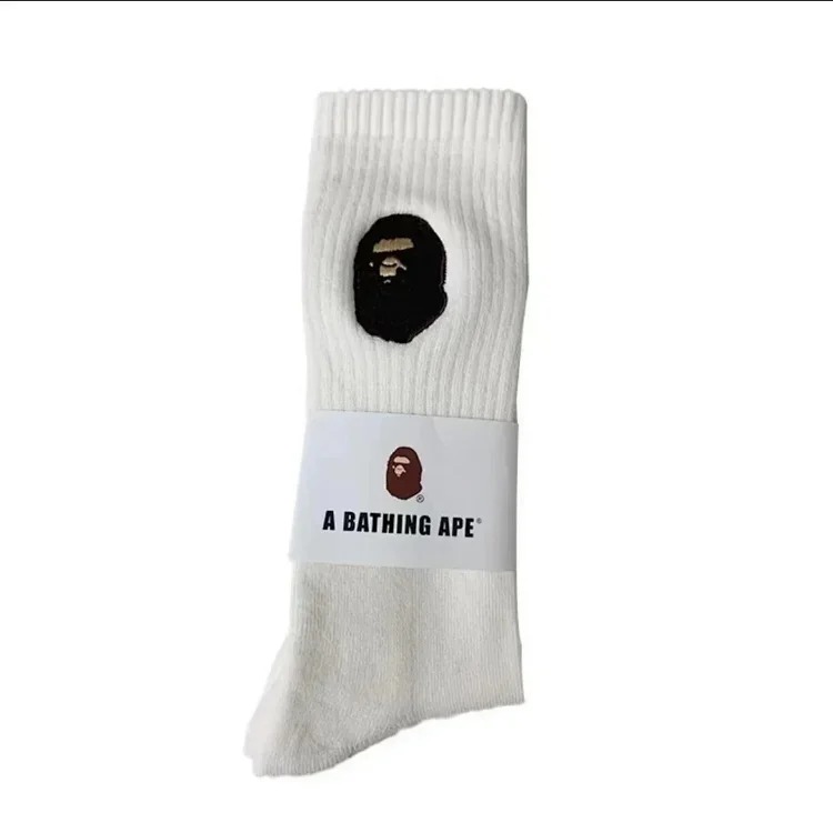Towel Socks Japanese Trendy Socks High-tube Cotton Socks Sweat-absorbent White Socks Solid Color