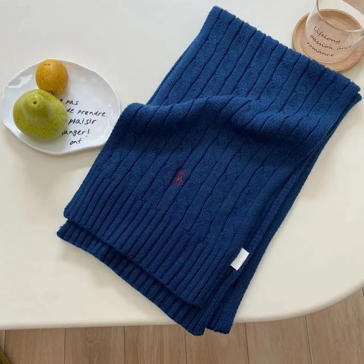 Retro British pure wool scarf embroidered