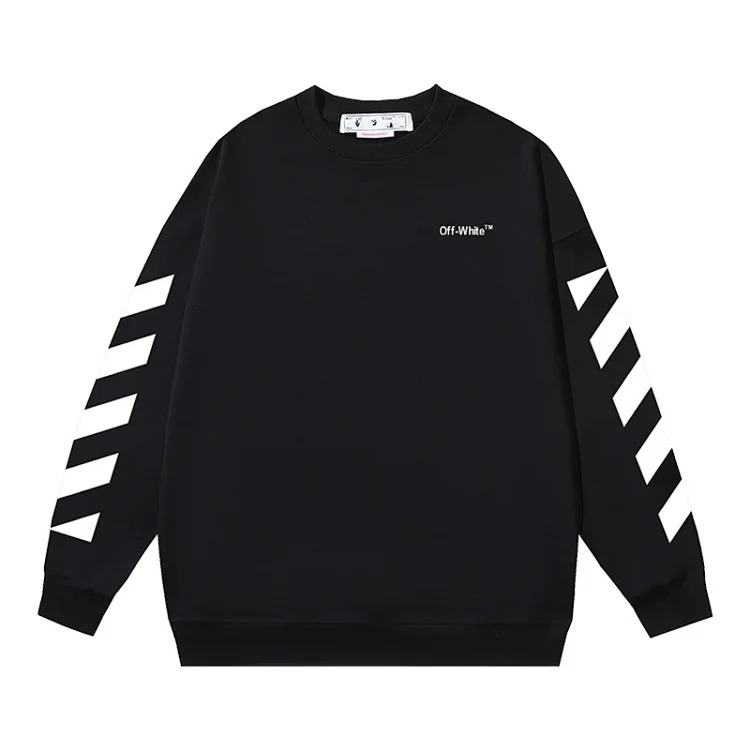 OW arrow oil painting simple printed pullover terry style