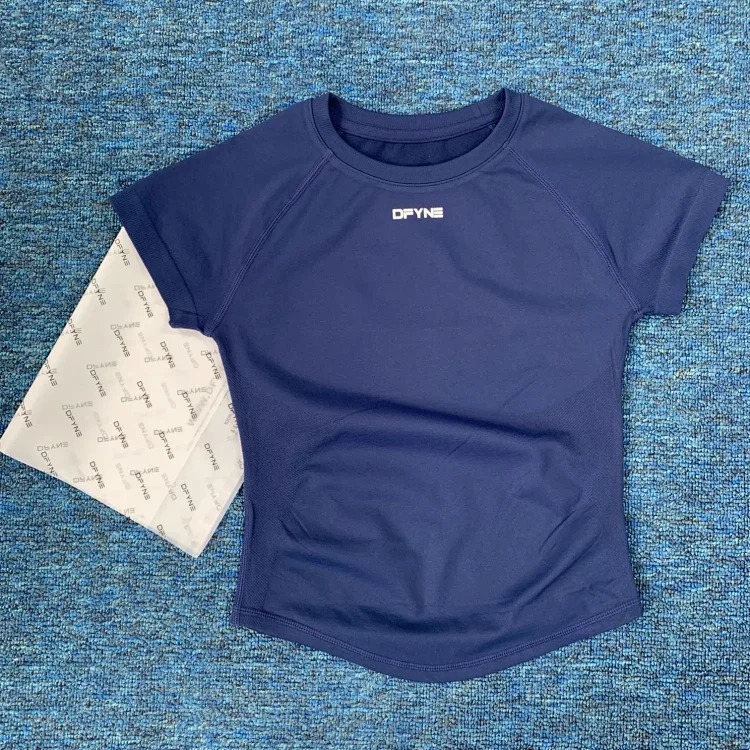 DFYNE Quick-drying Breathable Sports T-shirt Pilates Training Sports Yoga Fitness Short-sleeved Top