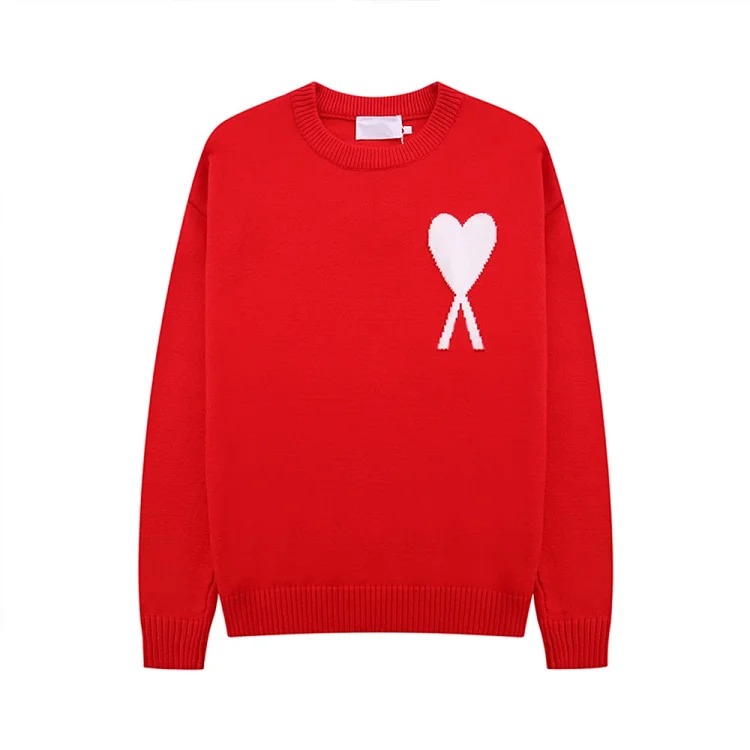 Love sweater for men and women striped youth heart casual pullover sweater