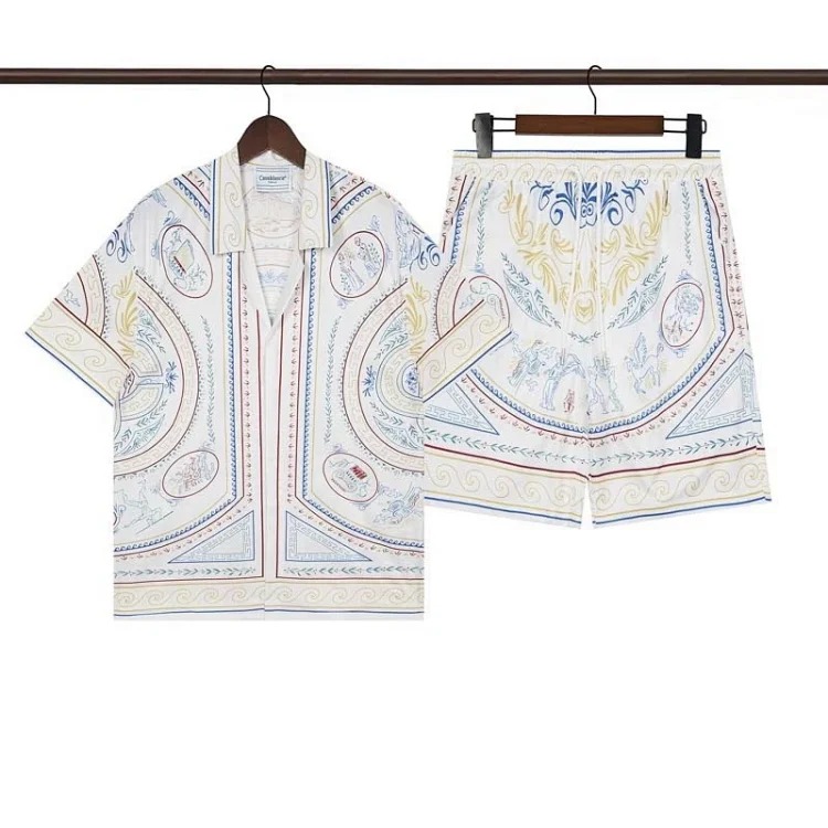 Beach flower shirt loose short sleeve shorts suit