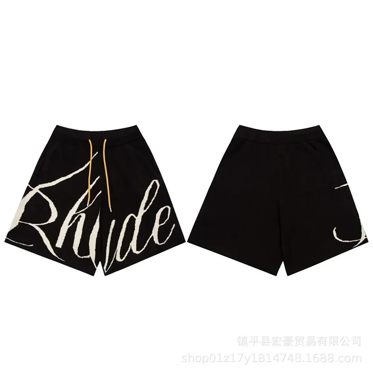 Jacquard Cashew Flower Letter Fashion Casual Unisex Sweater Knitted Shorts