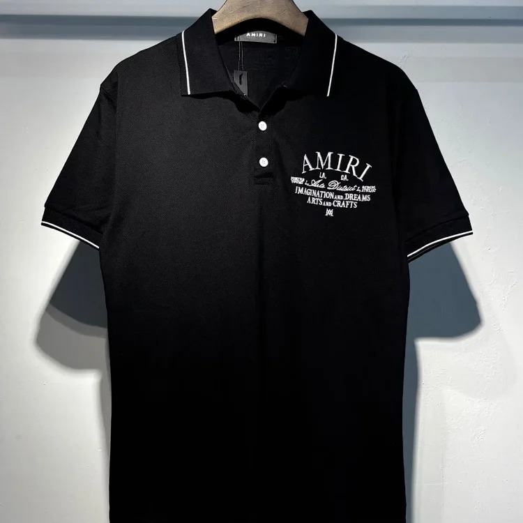 Printed Street Loose Polo Shirt Women's Short Sleeve Men's T-Shirt Rice