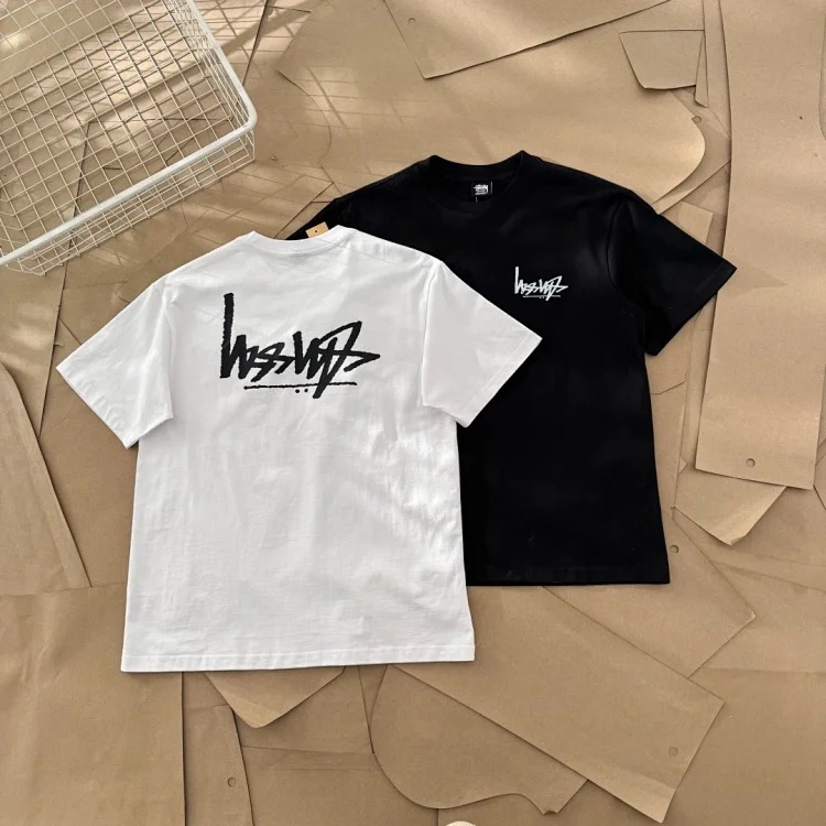 25SS Stussy Reverse Logo Printed Short-sleeved T-shirt TEE Stussy Originated From the