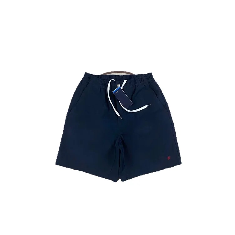Ralph Lauren pony label pure cotton zipper summer loose wide-leg pants casual breathable elastic waist shorts