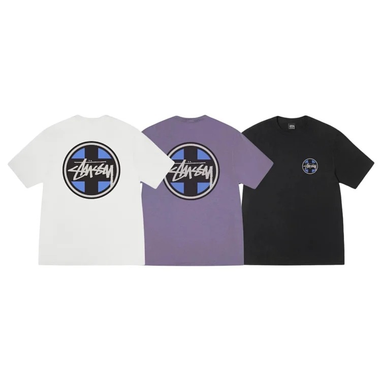 26SS STUSSY Geometric Series Geometric Circle Parade ⭕️Print Round Neck Short Sleeve T-shirt
