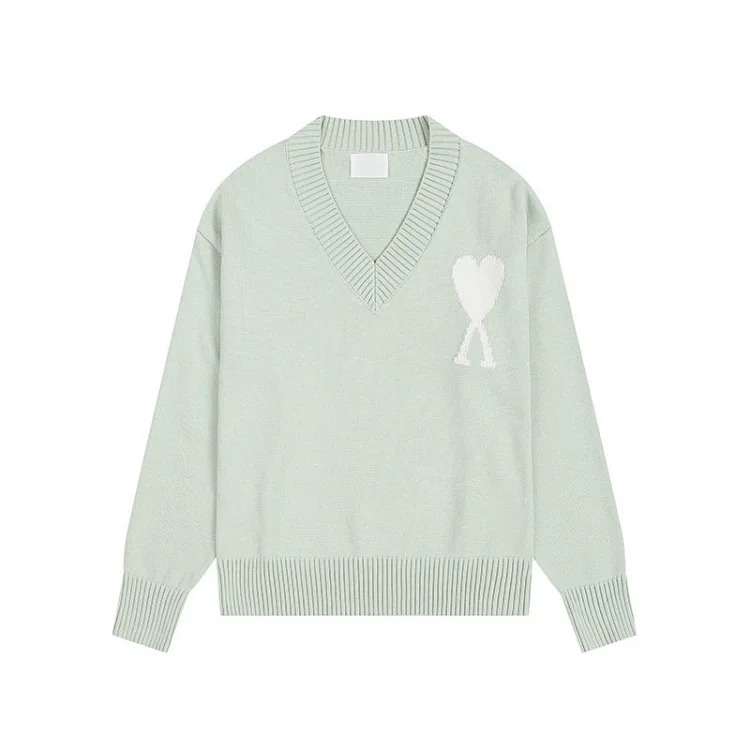 Love sweater for men and women striped youth heart casual pullover sweater