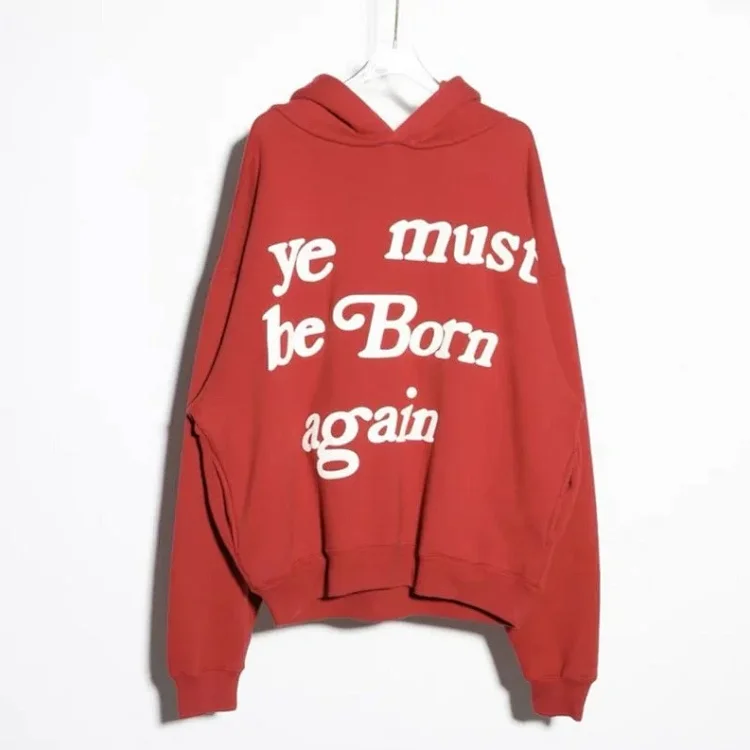 Foam printed sweatshirts for men and women, trendy brand hoodies for couples