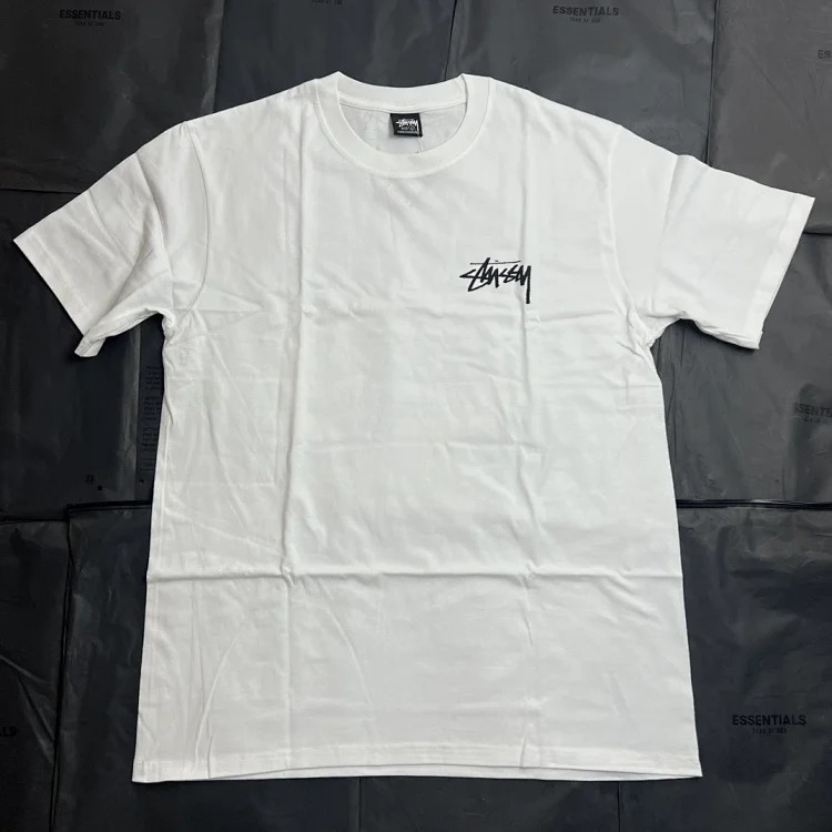of Stussy Cat's Pattern Round Neck Printed Short-sleeved Stussy Originated From the Surfing T-Shirt
