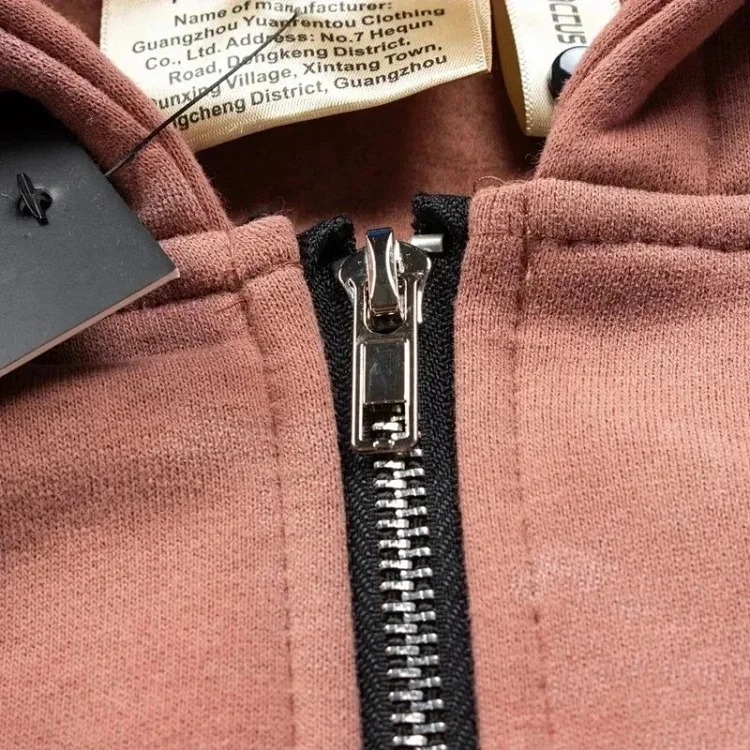 Velvet Zipper Sweatshirt, , Trendy, , Retro, Distressed, Mud-dyed Niche, Travis Scott Tour