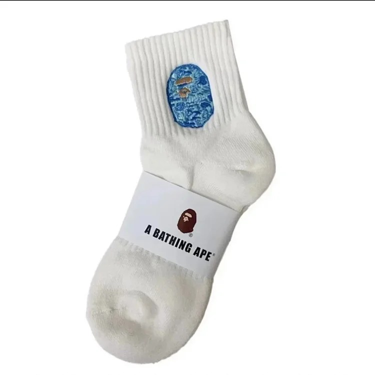 Towel Socks Japanese Trendy Socks High-tube Cotton Socks Sweat-absorbent White Socks Solid Color