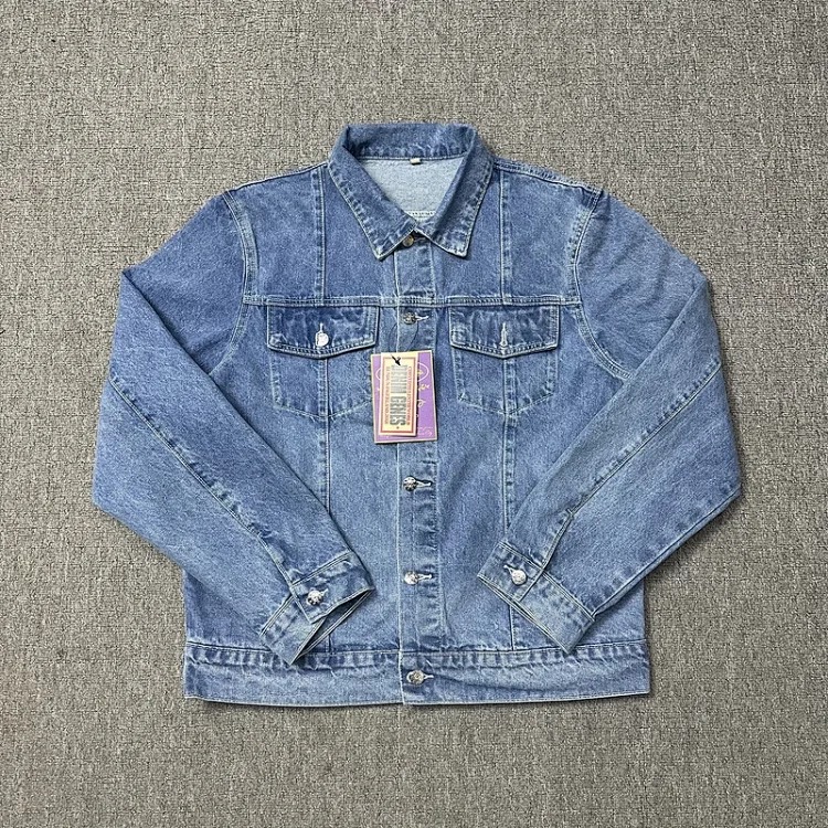 Corteiz Alcatraz Denim Suit High Street Western Denim Jacket Coat Loose Jeans Trendy Brand-XW-1