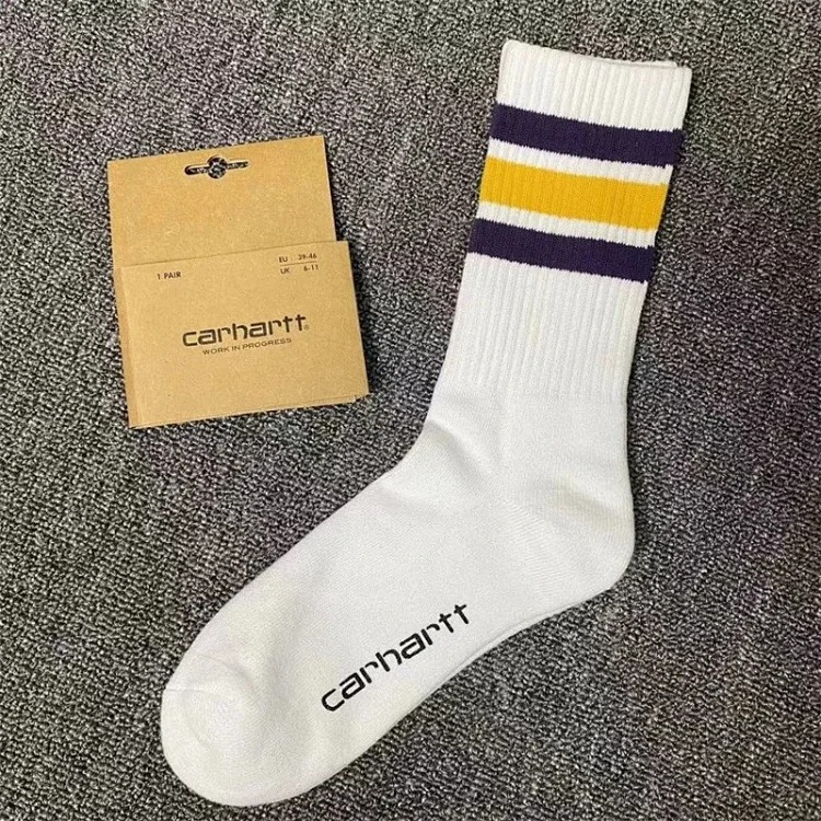 Carhartt Towel Bottom Gold Label Embroidery Simple Workwear Style Skateboard Sports Socks