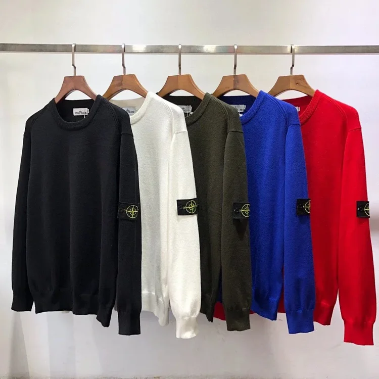 Stone Island Sweater Basic Classic Armband Round Neck Pullover Long Sleeve
