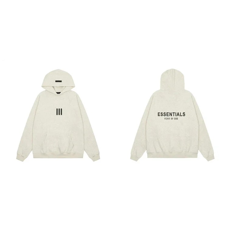 Hooded sweatshirt with black letter flocking