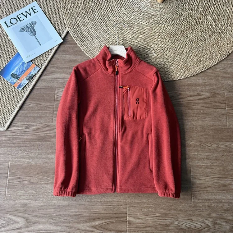 Double-sided stand-up collar warm fleece jacket, casual and versatile, same style for men and women