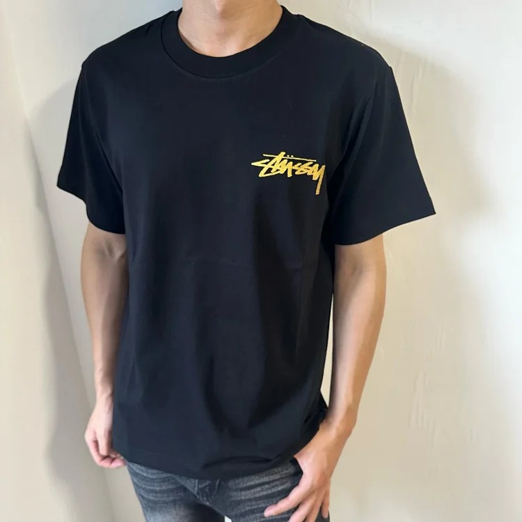 Qiwujia Stussy Crow Is Coming Luminous Fluorescent Short-sleeved Cleanfit Popular 260g Heavy T-Shirt