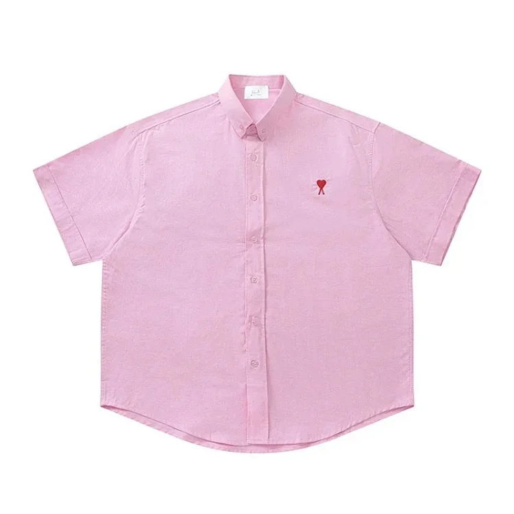 Love embroidered cotton shirt for men and women