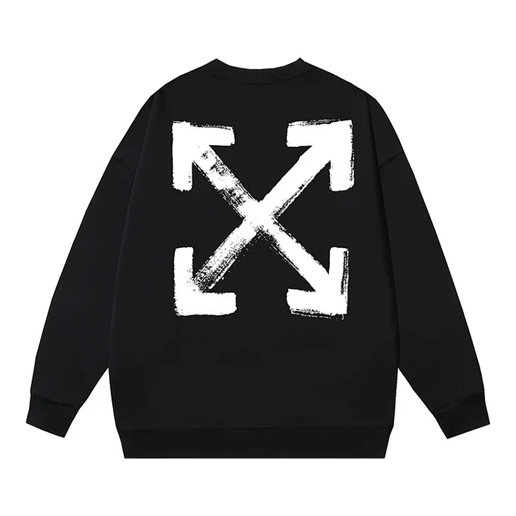 OW arrow oil painting simple printed pullover terry style