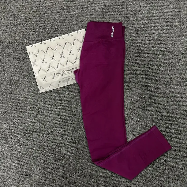 DFYNE Full-color Original Standard Popular High-elastic Yoga Fitness Running High-waist Hip-lifting Tight Yoga Pants