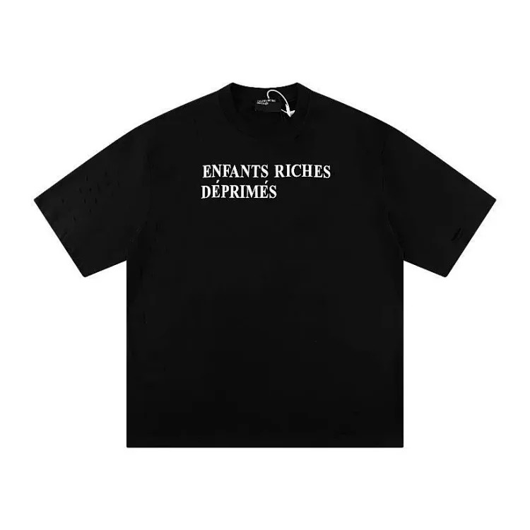 ERD Melancholy Rich Second Generation Washed and Distressed Letter Printed Hooded Sweatshirt