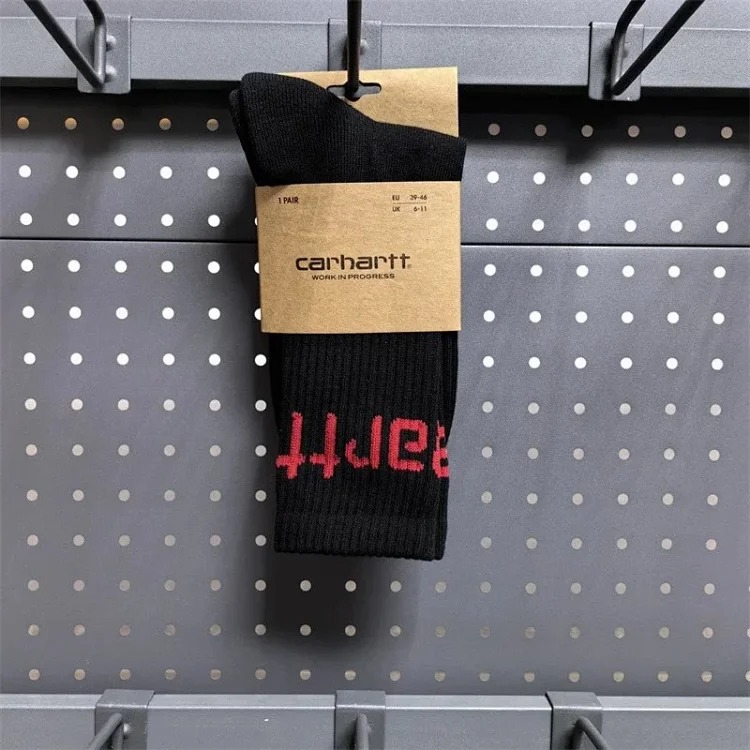 Carhartt Towel Bottom Gold Label Embroidery Simple Workwear Style Skateboard Sports Socks