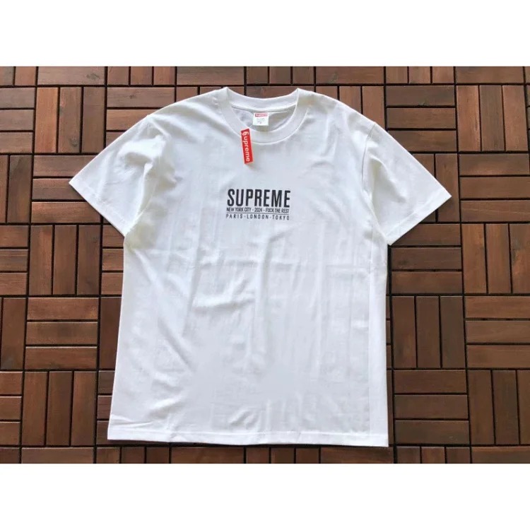 SUP letter print BOX high version short-sleeved T-shirt for men and women
