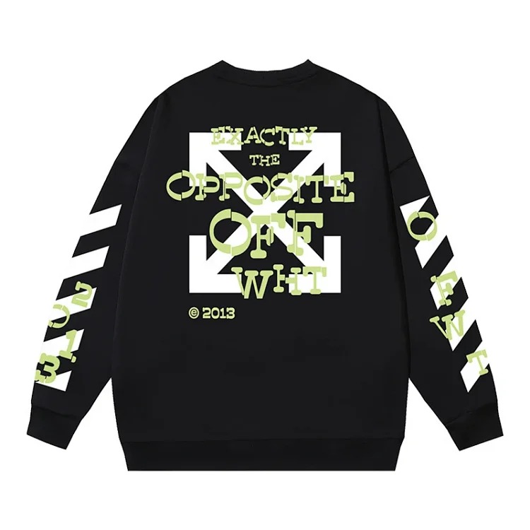 OW arrow oil painting simple printed pullover terry style