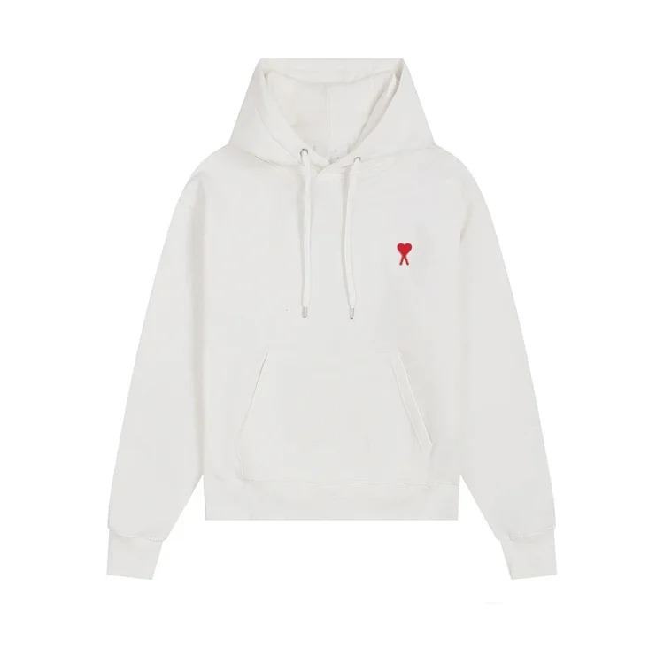 Sweatshirt autumn and winter new long-sleeved hooded unisex small love flat embroidered hoodie
