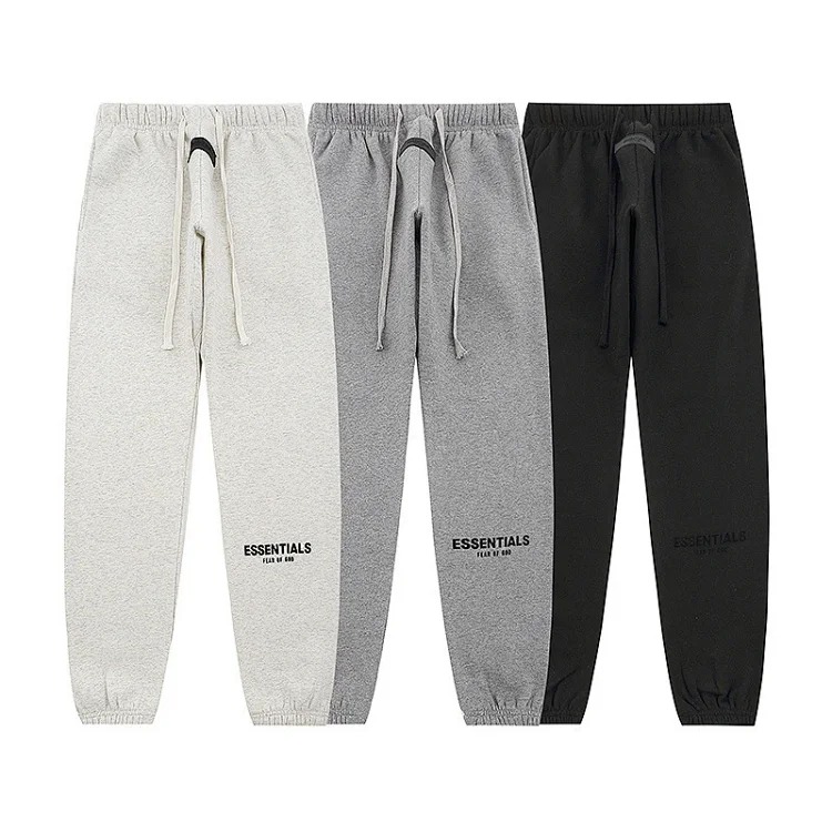 New FEAR OF GOD ESSENTIALS flocked letter men and women casual loose plus velvet hooded sweatshirt trendy