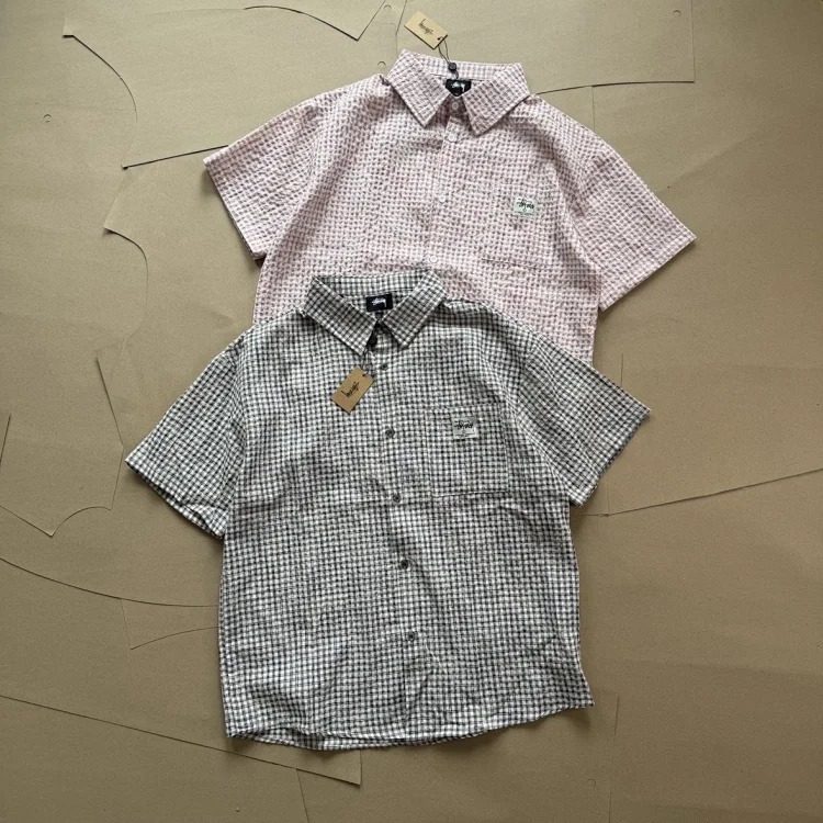 26SS STUSSY Phone Pattern Letter Logo Printed Round Neck Short-sleeved T-shirt TEE Stussy