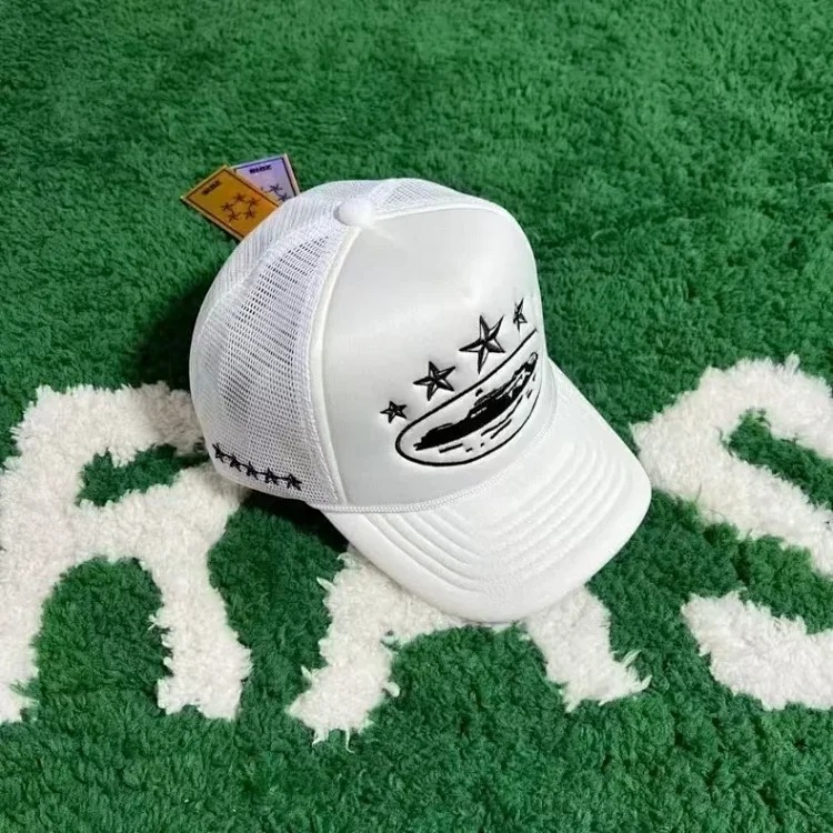 Corteiz 5 Starz Alcatraz Trucker American truck hat foreign trade trendy brand embroidered sun protection card