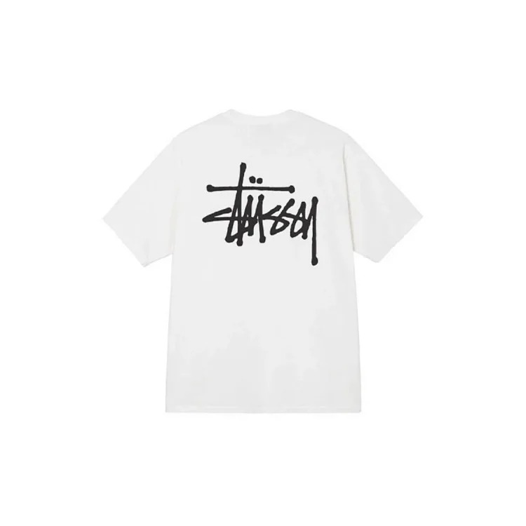 STUSSY ss22 Classic Logo Solid Color Tee Round Neck Short-sleeved T-shirt