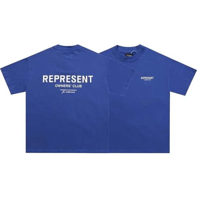 Letter print retro men's and women's couple round neck loose short-sleeved T-shirt