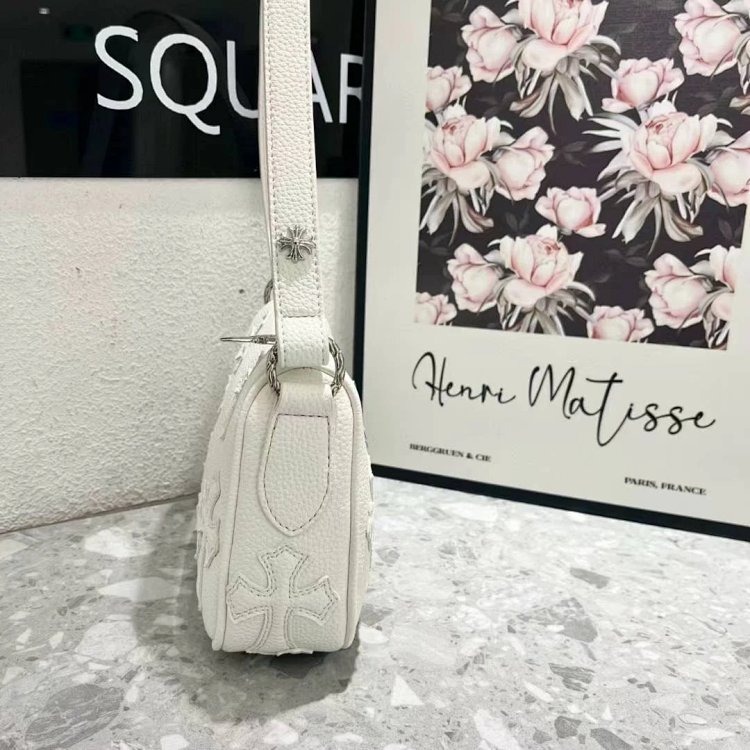 Chrome Hearts Retro High-end Lychee Patterned Shoulder Bag