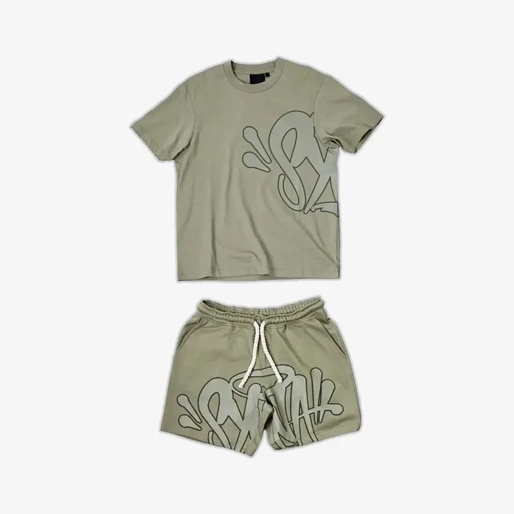 Loose Casual Printed Hip-hop Letter Short-sleeved Tops Street Men's Summer -style Sports Suits T-Shirt