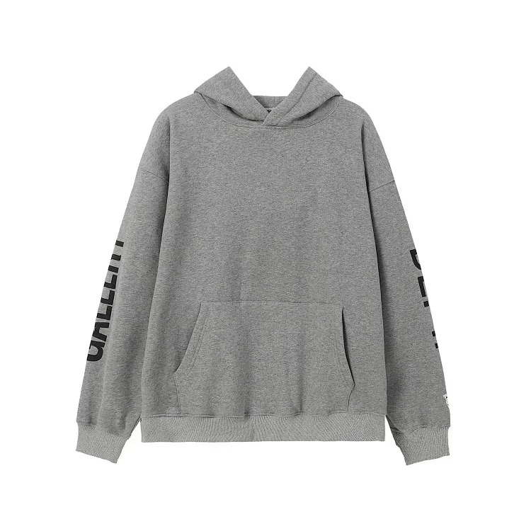 Distressed brain print casual loose hooded sweatshirt for men and women