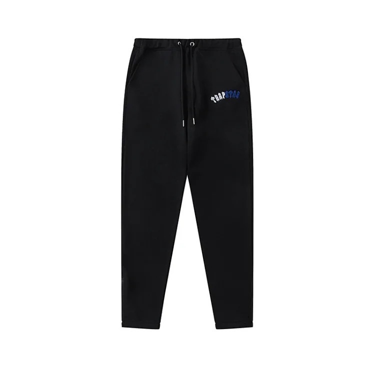 Gradient letter tiger head embroidery hooded sweatshirt + long pants sports suit