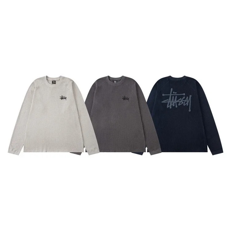 Logo design washed raglan sleeves waffle long T