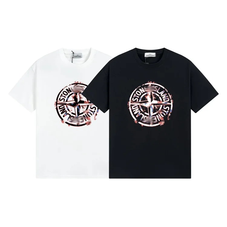 Shitongdao casual short-sleeved T-shirt printed loose round neck same style for men and women