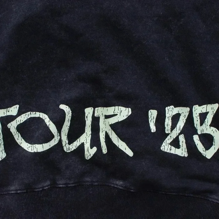 Autumn Thin Sweatshirt American Travis Scott Utopia Tour Hooded Sweatshirt Abstract Letter Washed Hoodie