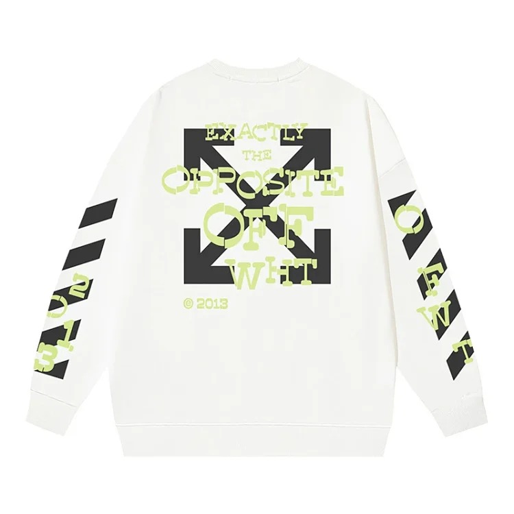 OW arrow oil painting simple printed pullover terry style