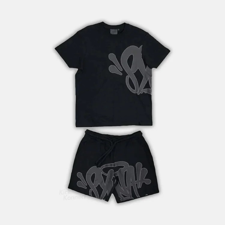 Loose Casual Printed Hip-hop Letter Short-sleeved Tops Street Men's Summer -style Sports Suits T-Shirt