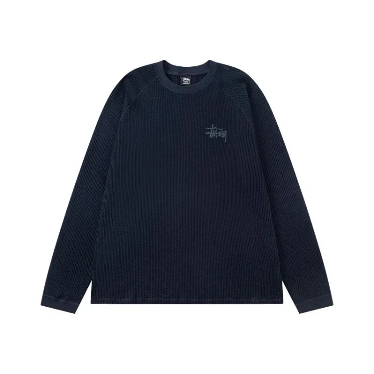 Logo design washed raglan sleeves waffle long T