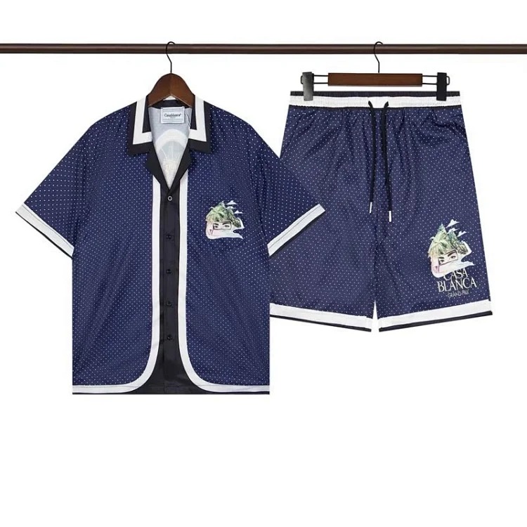 Beach flower shirt loose short sleeve shorts suit