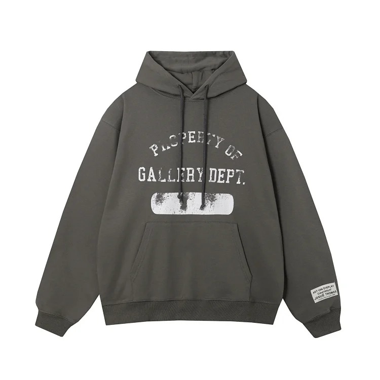 Retro distressed GD brain casual loose hooded sweatshirt for men and women with the same style hoodie