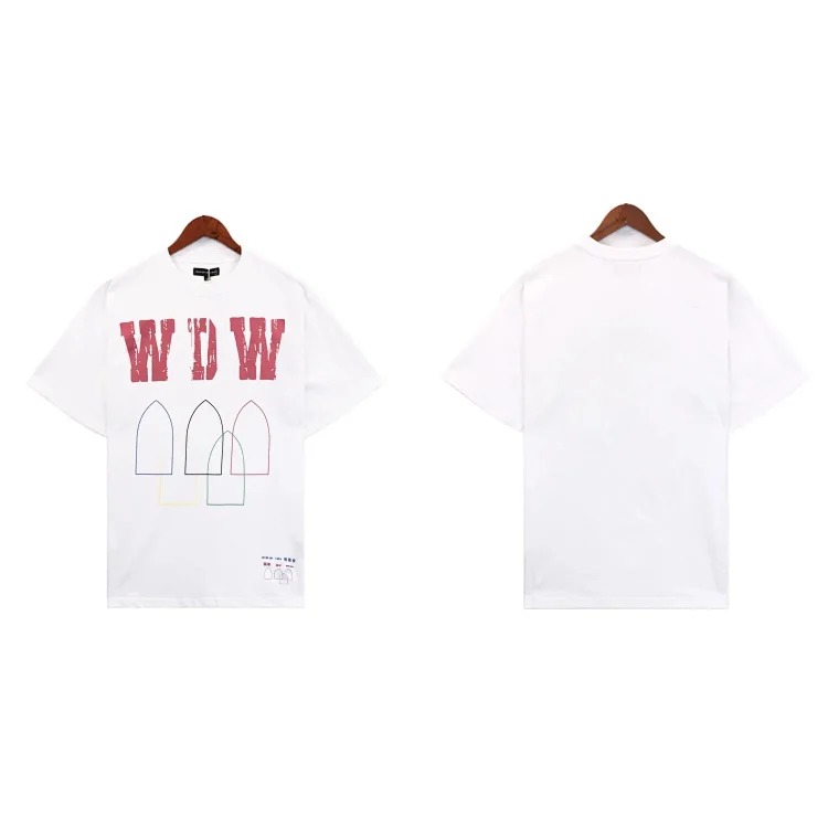 Washed printed loose men's short-sleeved t-shirt American top